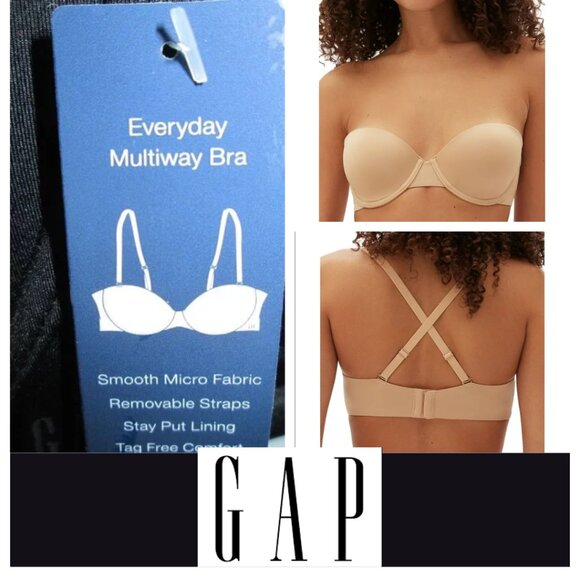 GAP GapBody Everyday Essentials Multi-Way Bra GPW00356 NWT Sz 34D - Picture 1 of 8